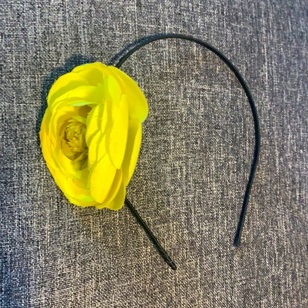 Head Dress NY Headband with Yellow Flower